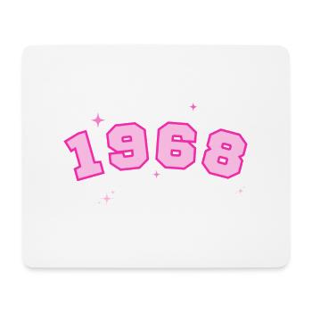1968 rose étoile - Tapis de souris (format paysage) - blanc - Devant