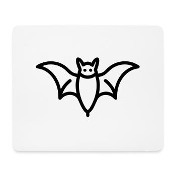 Contour de chauve-souris mystique pour Halloween - Tapis de souris (format paysage) - blanc - Devant