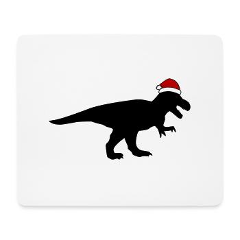 T-Rex Weihnachtsmann - Mousepad (Querformat) - Weiß - Vorne