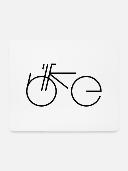 Bike Type black - Mousepad (Querformat) - Weiß