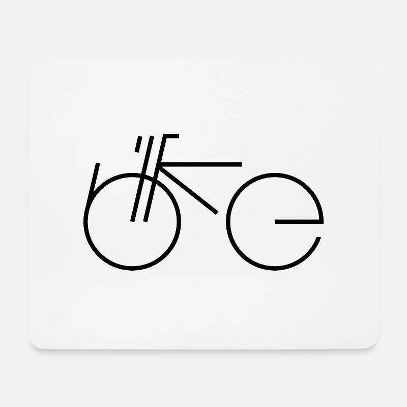 Bike Type black - Mousepad (Querformat) - Weiß