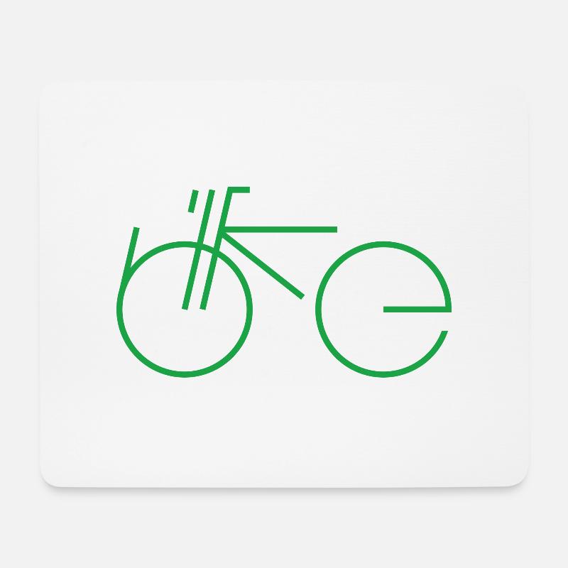 Bike Type green - Mousepad (Querformat) - Weiß