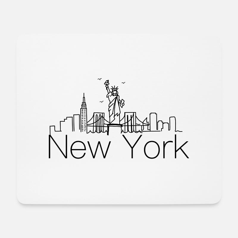 New York Skyline - Mousepad (Querformat) - Weiß