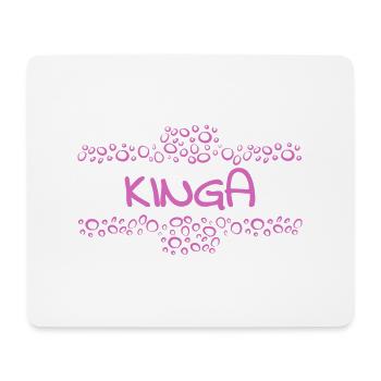 Vorname Kinga - Mousepad (Querformat) - Weiß - Vorne