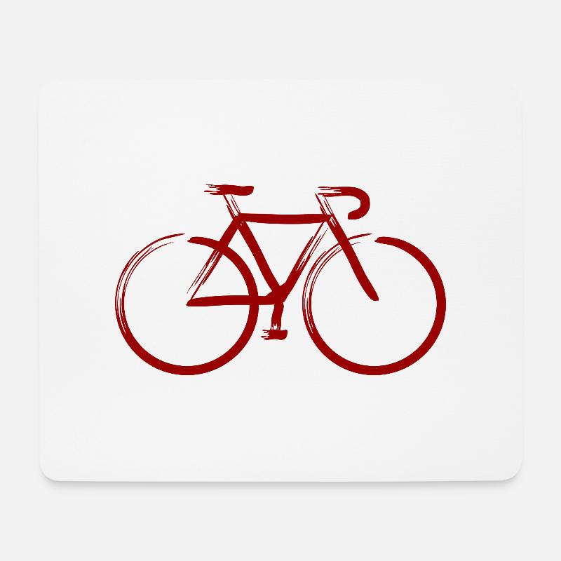 Rubinrote Striche - Mousepad (Querformat) - Weiß