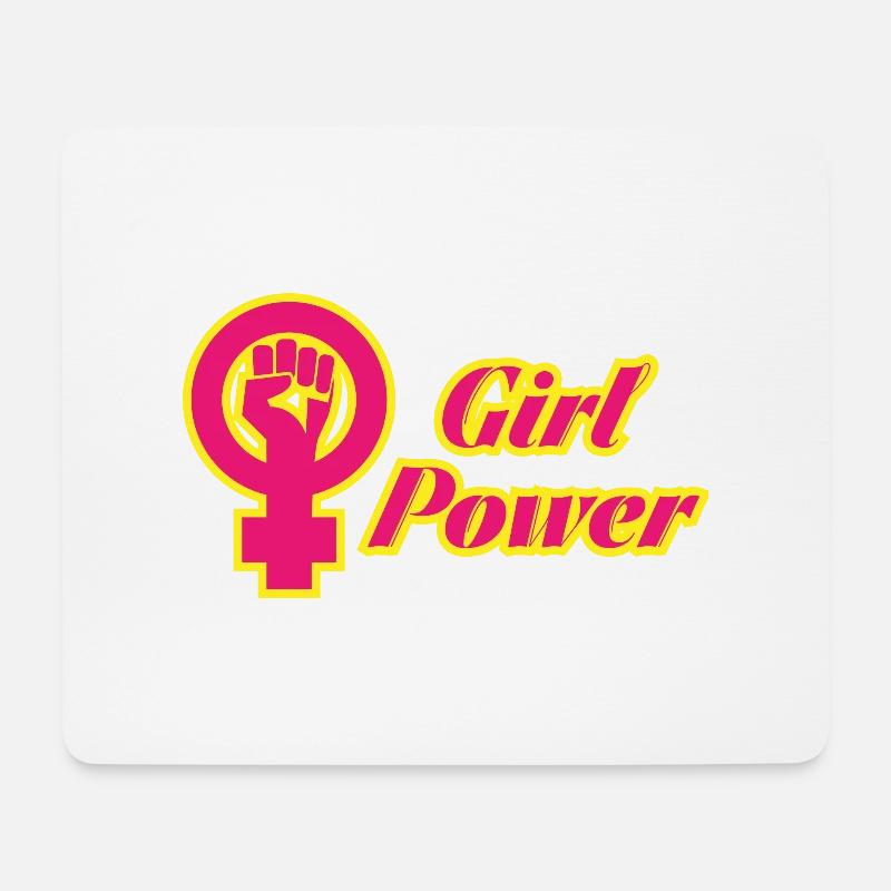 Girl Power - Mousepad (Querformat) - Weiß