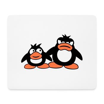 Pinguin zwei Freunde 2 Team großer Bruder wütend - Mousepad (Querformat) - Weiß - Vorne
