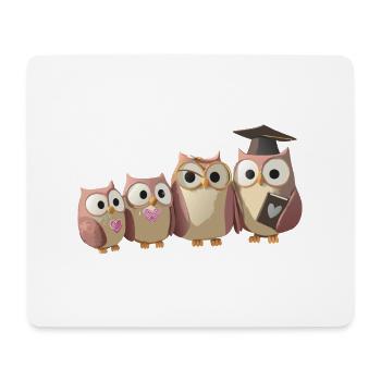 PROFESSOR OWL - Mouse Pad (horizontal) - white - Front
