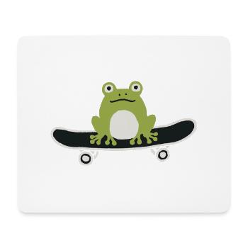 Skateboarding Frog - Mouse Pad (horizontal) - white - Front