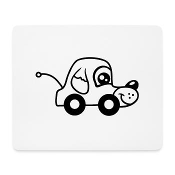 chien voiture jouet roues motrices télécommandées mignon - Tapis de souris (format paysage) - blanc - Devant