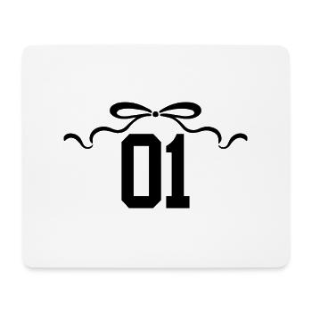 Numéro 1 noeud -1e anniversaire - Tapis de souris (format paysage) - blanc - Devant