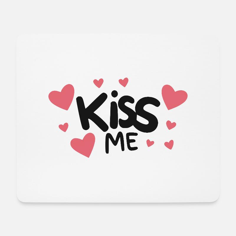 Kiss Me - Mouse Pad (horizontal) - white