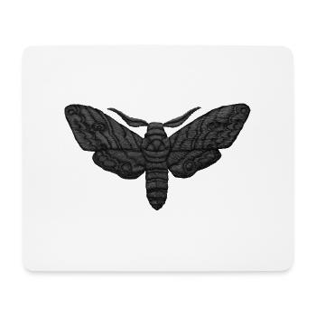 Black Moth – Mystical Embroidered Pattern - Mouse Pad (horizontal) - white - Front