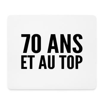 70 Jahre alt und an der Spitze - Mousepad (Querformat) - Weiß - Vorne