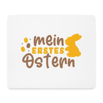 mein erstes Ostern gelb - Mousepad (Querformat) - Weiß - Vorne