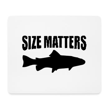 size matters - Mouse Pad (horizontal) - white - Front
