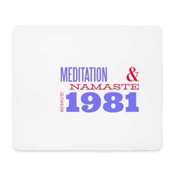 Meditieren seit 1981 - 44 Jahre innere Harmonie - Mousepad (Querformat) - Weiß - Vorne