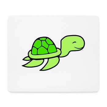 Water turtle cute cute swimming happily - Mouse Pad (horizontal) - white - Front