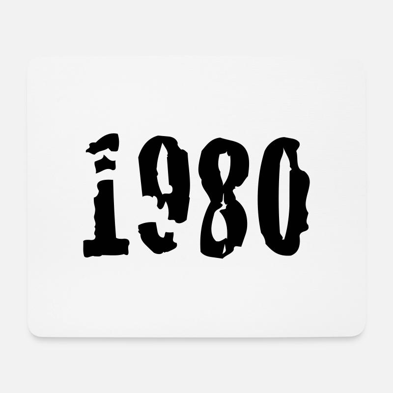 1980 - Mousepad (Querformat) - Weiß