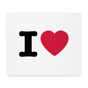 I love / I heart DELUXE - Mousepad (Querformat) - Weiß - Vorne