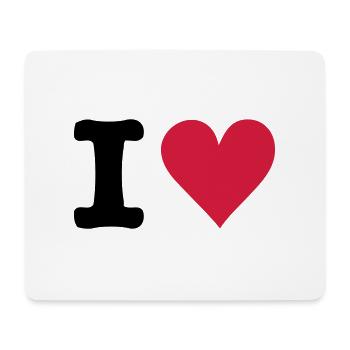 I - HEART - Tapis de souris (format paysage) - blanc - Devant