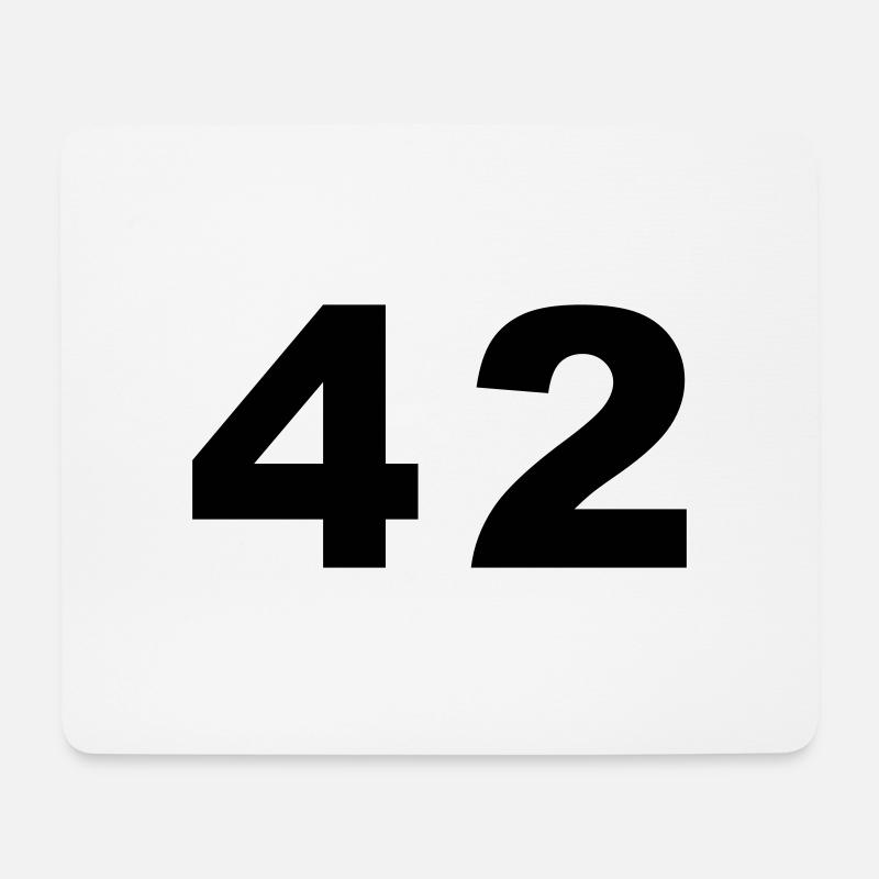 Number - 42 – Forty Two - Mouse Pad (horizontal) - white