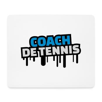 coach de tennis - Tapis de souris (format paysage) - blanc - Devant