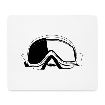 Skibrille - Mousepad (Querformat) - Weiß - Vorne