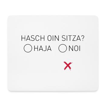 Hasch oin? - Mousepad (Querformat) - Weiß - Vorne