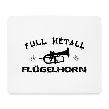 volksmusik_fm-flügelhorn - Mousepad (Querformat) - Weiß - Vorne