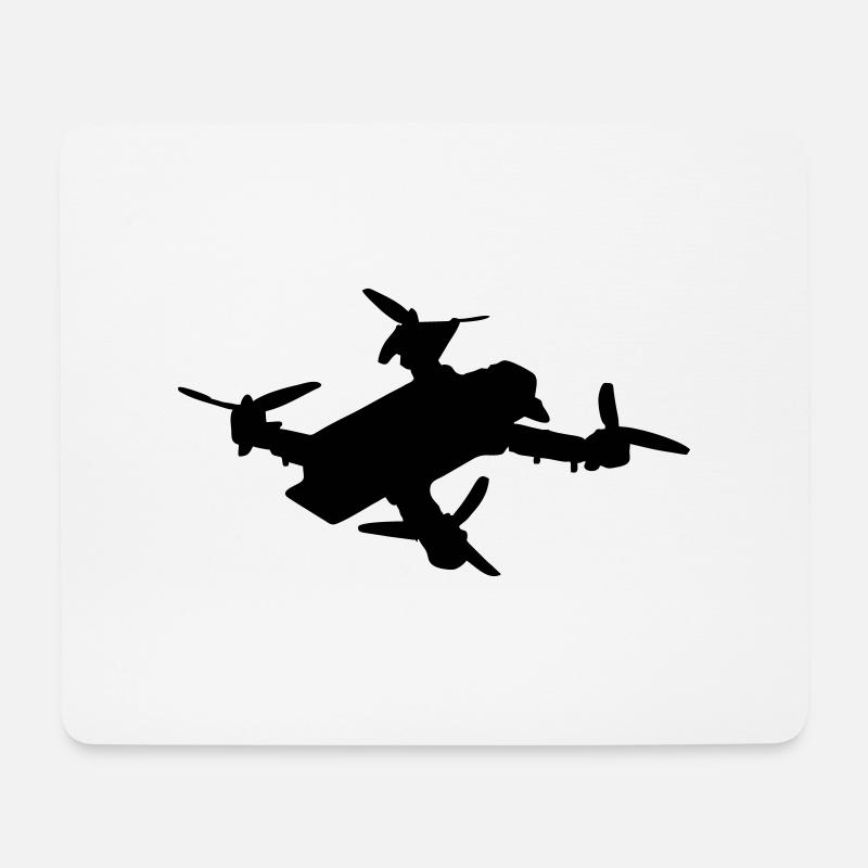 Drohne 2 - Mousepad (Querformat) - Weiß