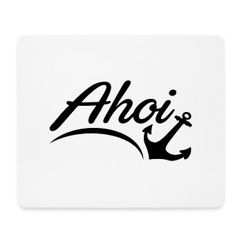 Ahoi Anker Herz Gruß Norddeutschland Hamburg Küste - Mousepad (Querformat) - Weiß - Vorne