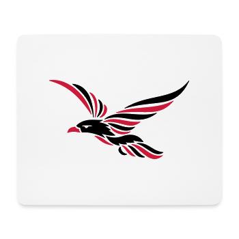 corbeau tribal 2c - Tapis de souris (format paysage) - blanc - Devant