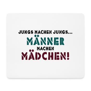 JUNGS MACHEN JUNGS - Mousepad (Querformat) - Weiß - Vorne