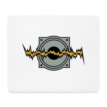 bassbox bass box techno beat hip hop musik sound - Mousepad (Querformat) - Weiß - Vorne