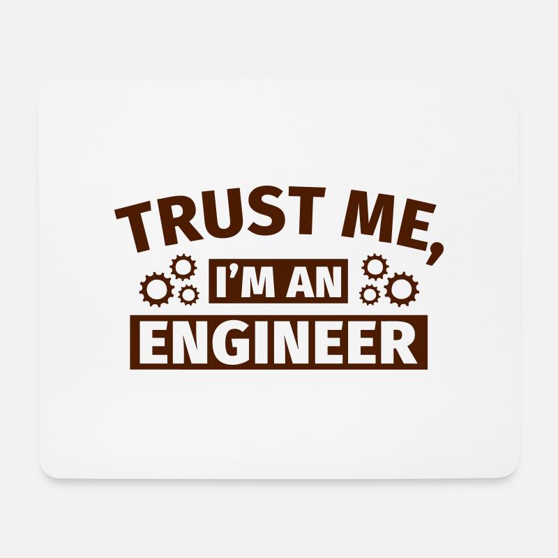 Trust Me I'm an Engineer - Mousepad (Querformat) - Weiß