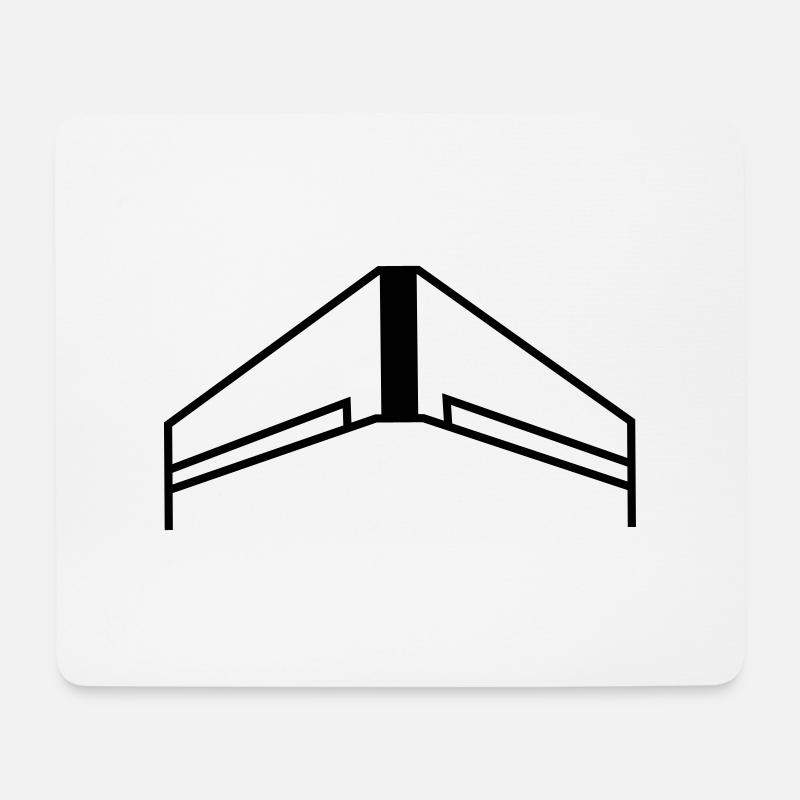 FPV Wing Nurflügel RW-66 - Mousepad (Querformat) - Weiß
