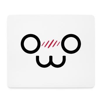 Kawaii Smile (Vektorgrafik) - Mousepad (Querformat) - Weiß - Vorne