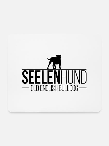 OLD ENGLISH BULLDOG Seelenhund OEB Wilsigns - Mousepad (Querformat) - Weiß