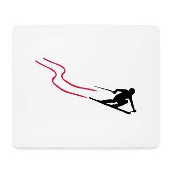 ski - Tapis de souris (format paysage) - blanc - Devant