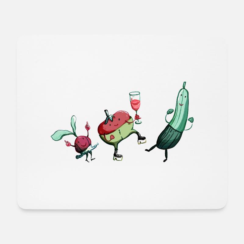Junges Gemüse - Mousepad (Querformat) - Weiß