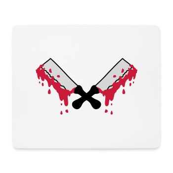 bloody_cleavers - Mouse Pad (horizontal) - white - Front