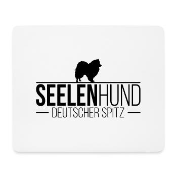 DEUTSCHER SPITZ Seelenhund Hund Hunde Spruch - Mousepad (Querformat) - Weiß - Vorne
