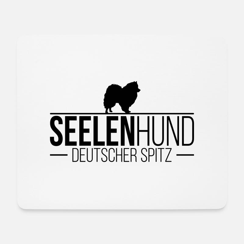 DEUTSCHER SPITZ Seelenhund Hund Hunde Spruch - Mousepad (Querformat) - Weiß