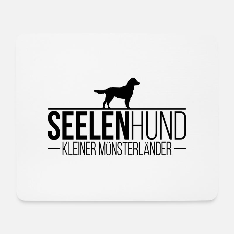 KLEINER MÜNSTERLÄNDER Seelenhund - Mousepad (Querformat) - Weiß