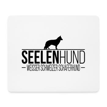 WEISSER SCHWEIZER SCHÄFERHUND Seelenhund - Mousepad (Querformat) - Weiß - Vorne