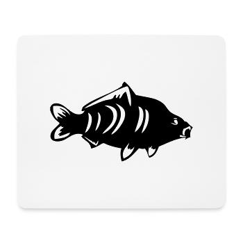 Carpe - Tapis de souris (format paysage) - blanc - Devant