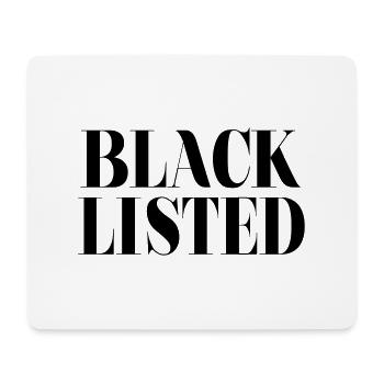 blacklisted - Tapis de souris (format paysage) - blanc - Devant
