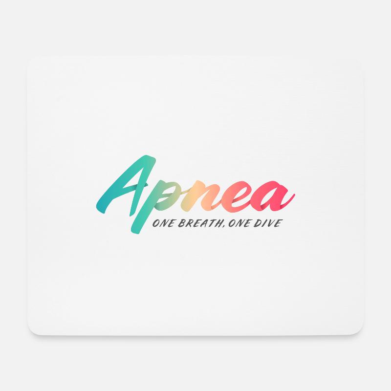 Apnea Freediving – Apnoe - Mousepad (Querformat) - Weiß