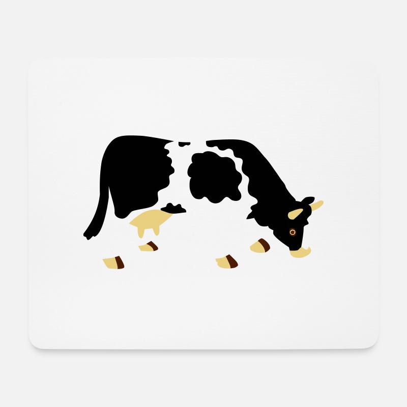 Cow with holes - Mouse Pad (horizontal) - white